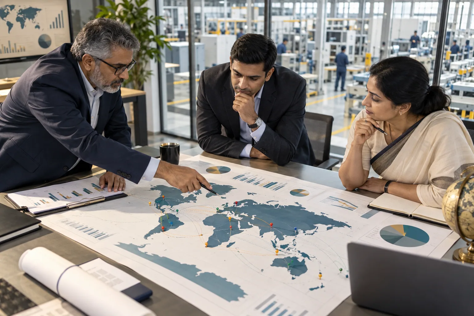 Indian MSME leaders reviewing market expansion maps